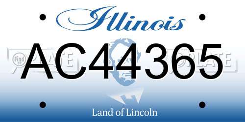 AC44365 Illinois License Plate
