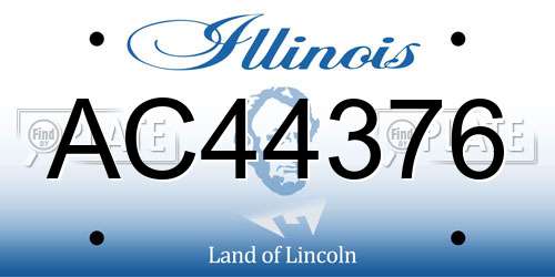 AC44376 Illinois License Plate