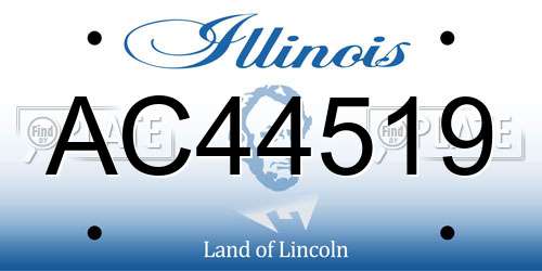 AC44519 Illinois License Plate