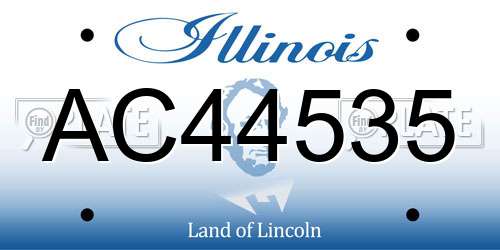 AC44535 Illinois License Plate