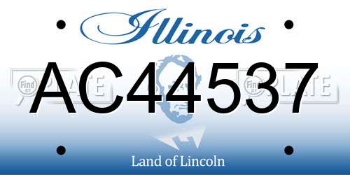 AC44537 Illinois License Plate