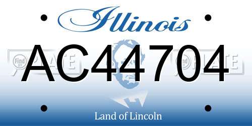 AC44704 Illinois License Plate