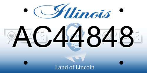 AC44848 Illinois License Plate
