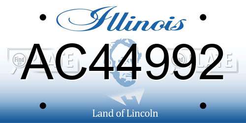 AC44992 Illinois License Plate