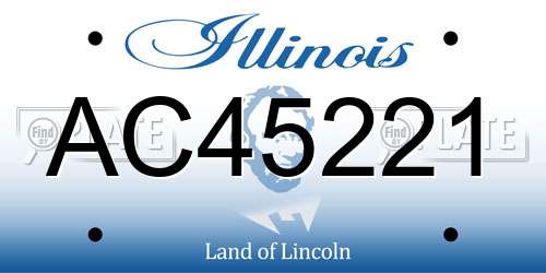 AC45221 Illinois License Plate