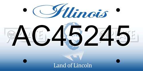 AC45245 Illinois License Plate