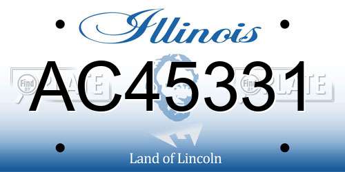 AC45331 Illinois License Plate