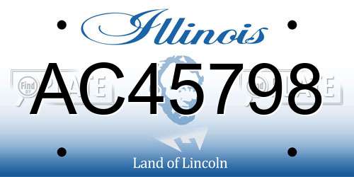 AC45798 Illinois License Plate