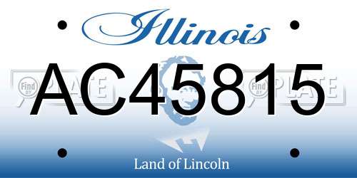 AC45815 Illinois License Plate