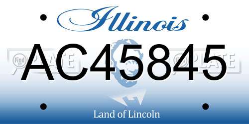 AC45845 Illinois License Plate