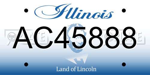 AC45888 Illinois License Plate