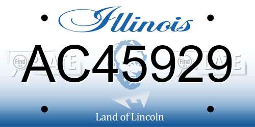AC45929 Illinois License Plate