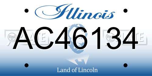AC46134 Illinois License Plate