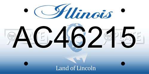 AC46215 Illinois License Plate