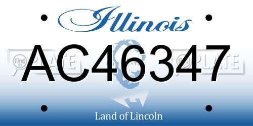 AC46347 Illinois License Plate