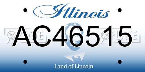 AC46515 Illinois License Plate