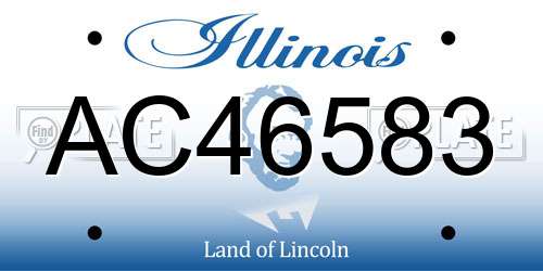 AC46583 Illinois License Plate