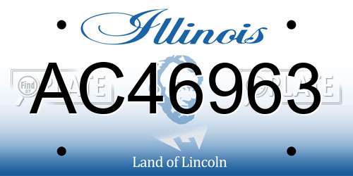 AC46963 Illinois License Plate