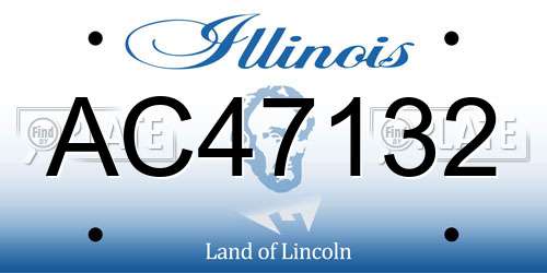 AC47132 Illinois License Plate