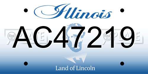 AC47219 Illinois License Plate