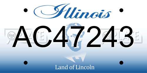 AC47243 Illinois License Plate