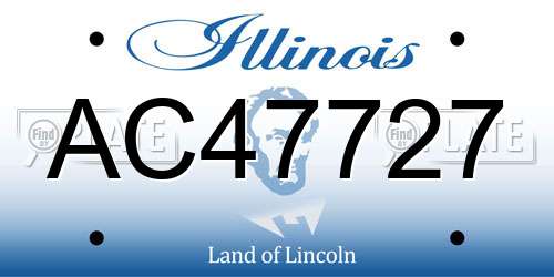 AC47727 Illinois License Plate
