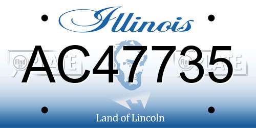 AC47735 Illinois License Plate
