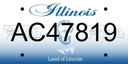 AC47819 Illinois License Plate