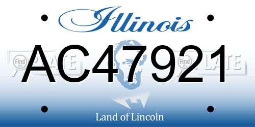 AC47921 Illinois License Plate
