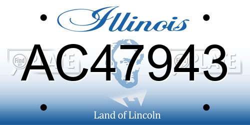 AC47943 Illinois License Plate