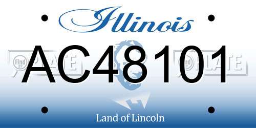 AC48101 Illinois License Plate