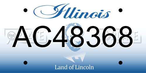 AC48368 Illinois License Plate