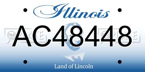 AC48448 Illinois License Plate