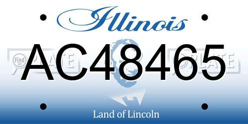 AC48465 Illinois License Plate