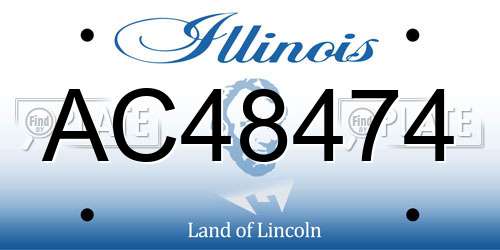 AC48474 Illinois License Plate