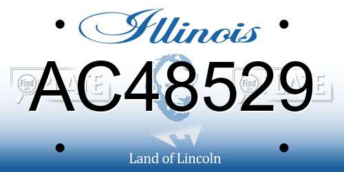 AC48529 Illinois License Plate