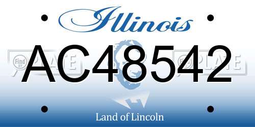 AC48542 Illinois License Plate