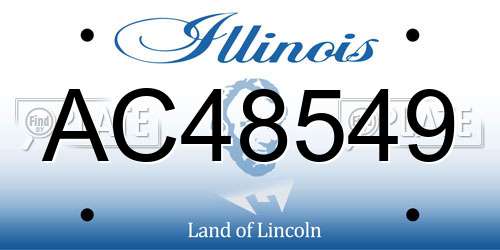 AC48549 Illinois License Plate