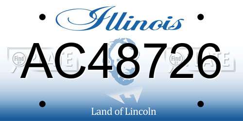 AC48726 Illinois License Plate
