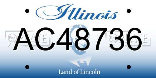 AC48736 Illinois License Plate