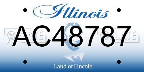 AC48787 Illinois License Plate
