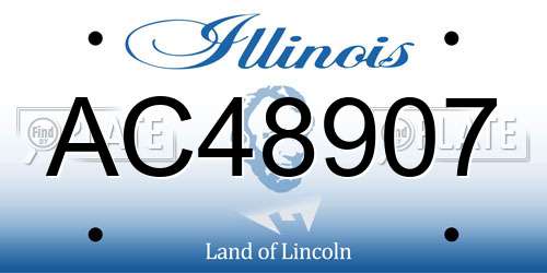 AC48907 Illinois License Plate