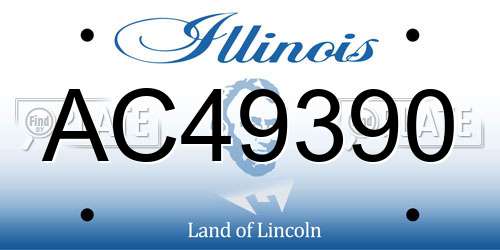 AC49390 Illinois License Plate