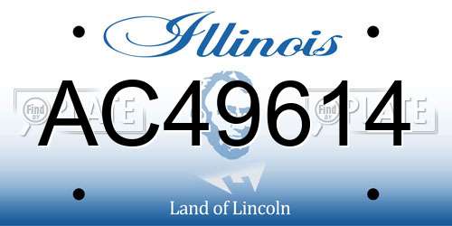 AC49614 Illinois License Plate
