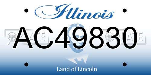 AC49830 Illinois License Plate