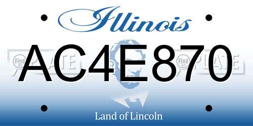 AC4E870 Illinois License Plate