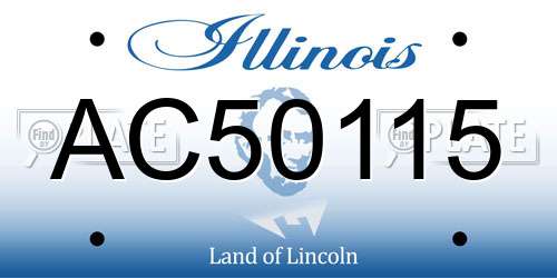 AC50115 Illinois License Plate