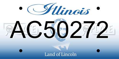 AC50272 Illinois License Plate