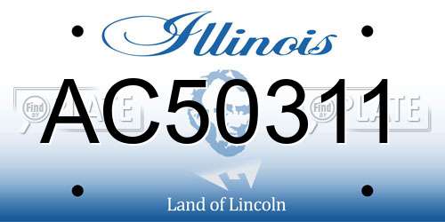 AC50311 Illinois License Plate