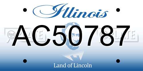 AC50787 Illinois License Plate